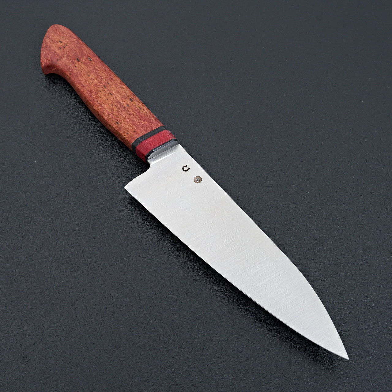 Acre Forge 6.5" Funayuki Red Dyed Birch by Ryan-Knife-Acre Forge-Carbon Knife Co