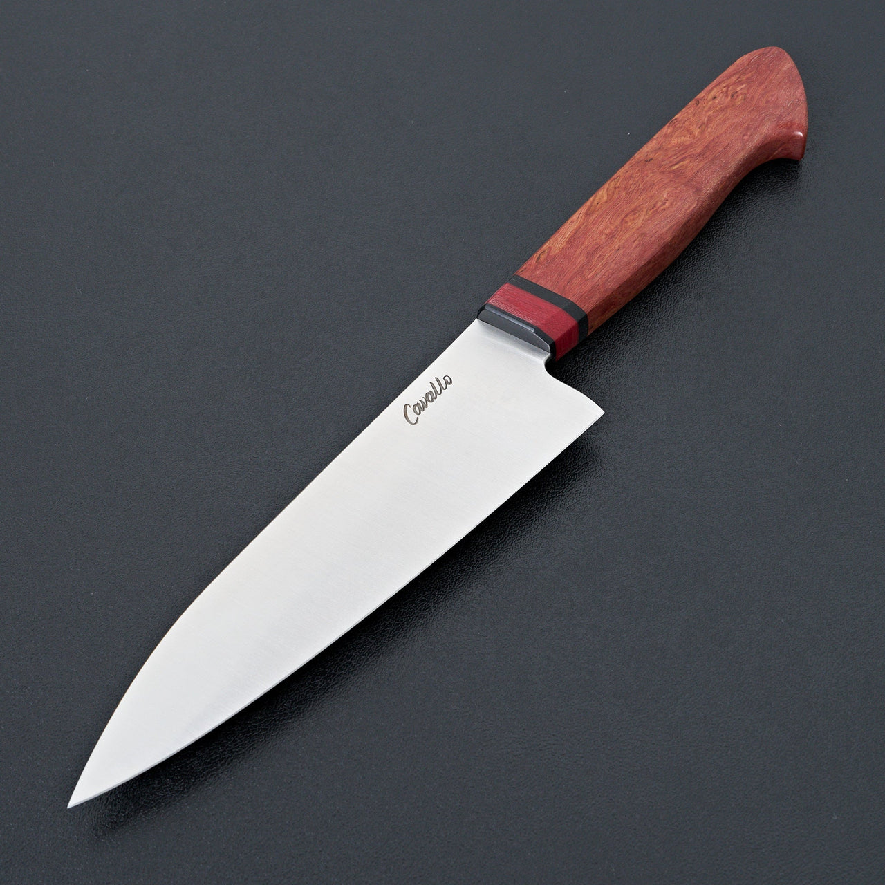 Acre Forge 6.5" Funayuki Red Dyed Birch by Ryan-Knife-Acre Forge-Carbon Knife Co