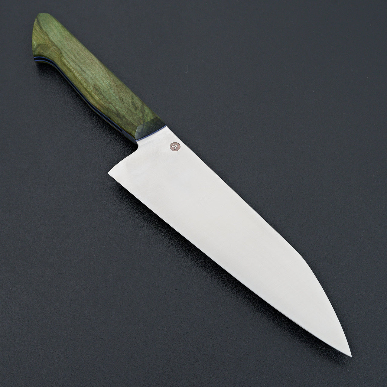 Acre Forge 7" Bunka Green Dyed Maple by Chloe-Knife-Acre Forge-Carbon Knife Co