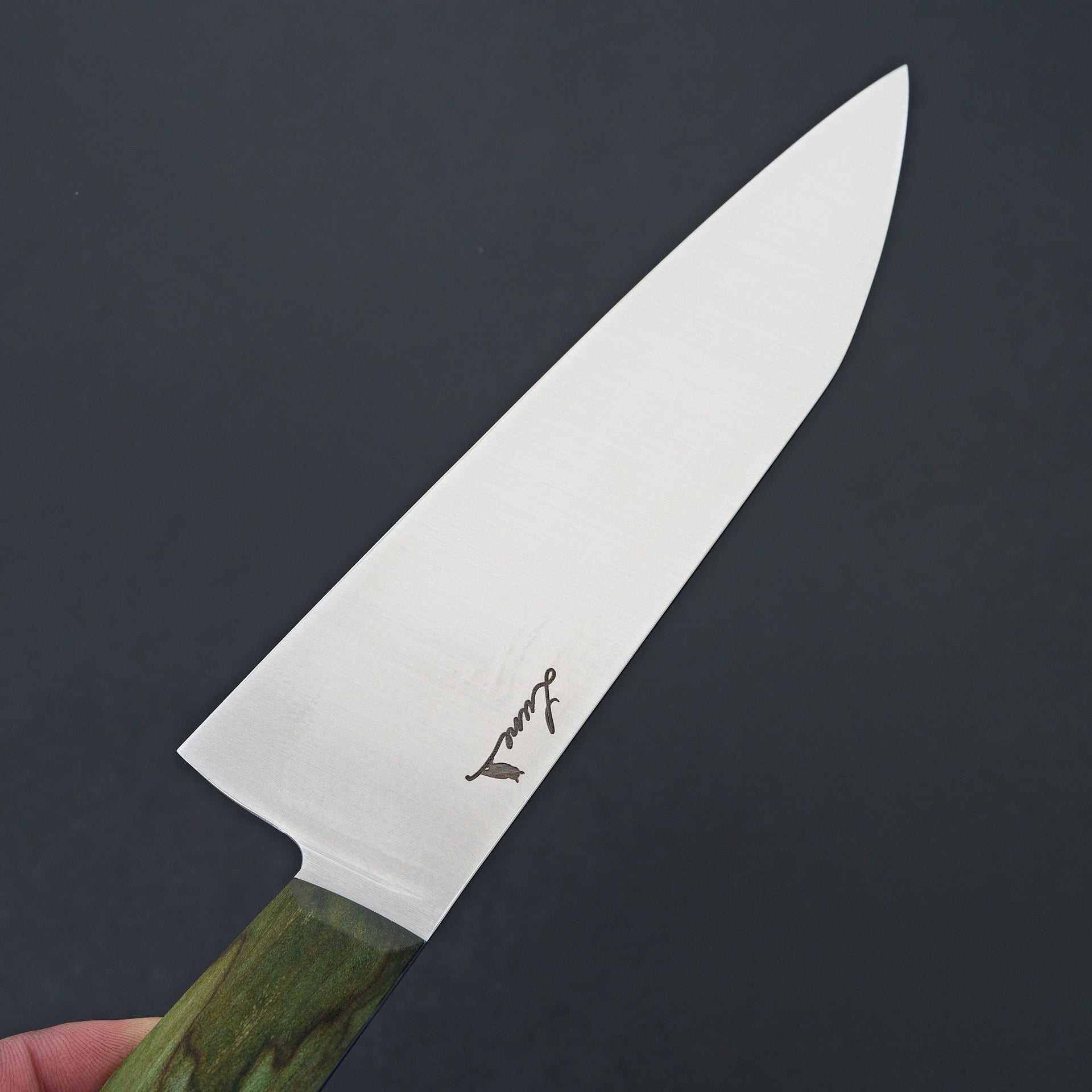 Acre Forge 7" Bunka Green Dyed Maple by Chloe-Knife-Acre Forge-Carbon Knife Co
