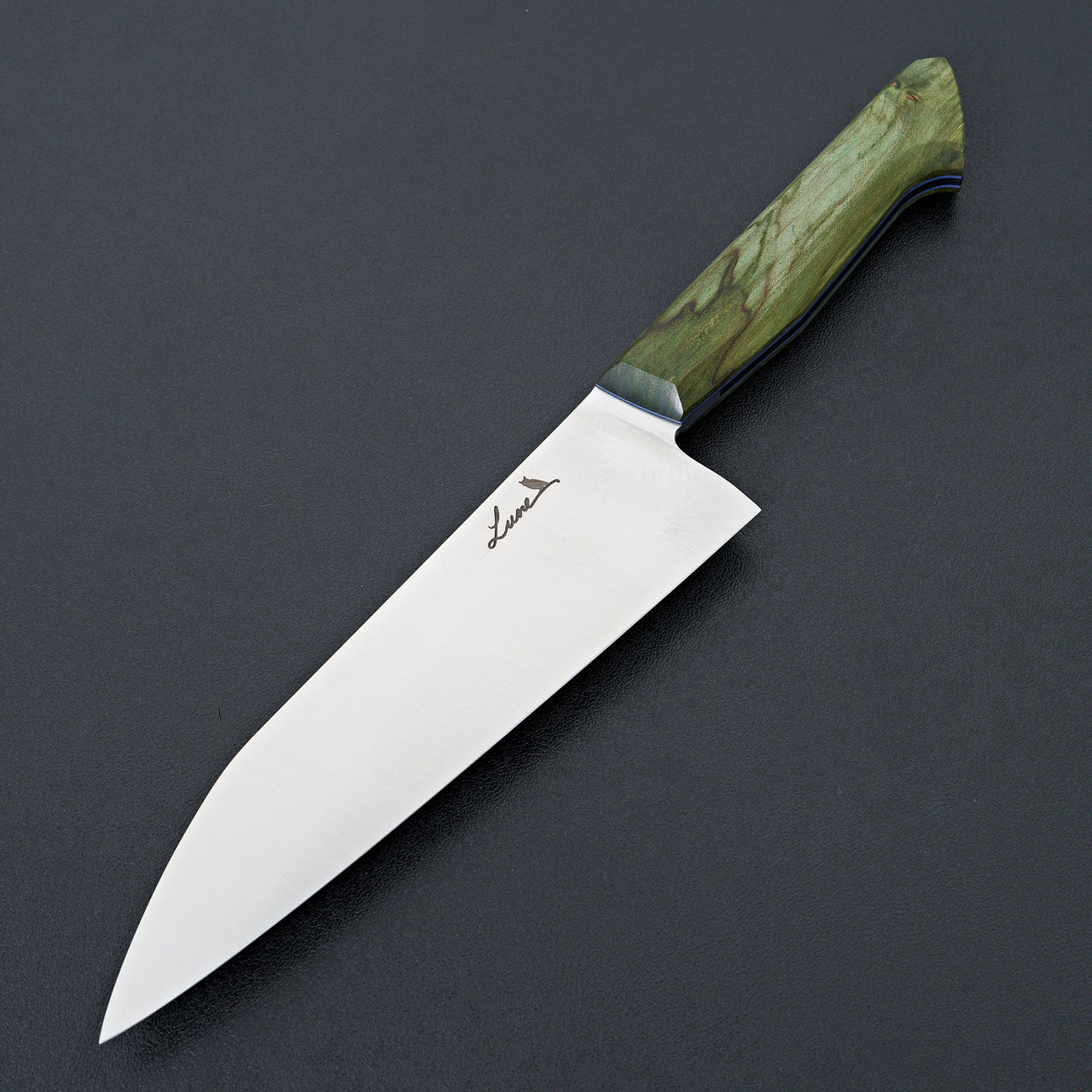 Acre Forge 7" Bunka Green Dyed Maple by Chloe-Knife-Acre Forge-Carbon Knife Co