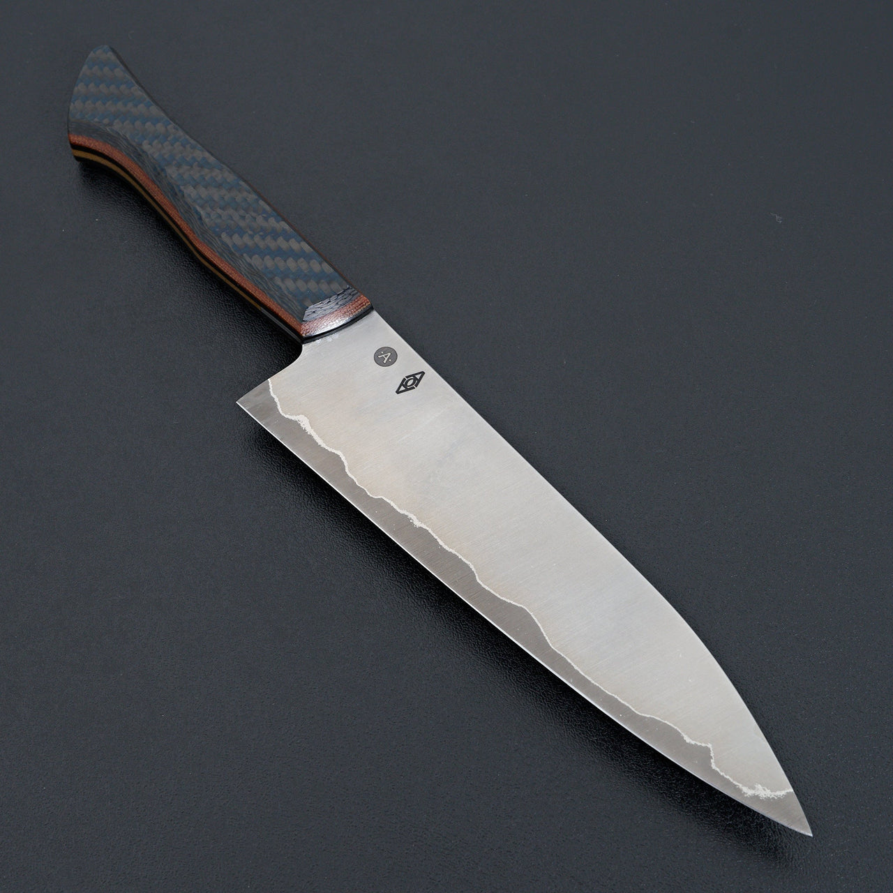 Acre Forge 7" Funayuki Blue & Black Carbon Fiber by Adam-Knife-Acre Forge-Carbon Knife Co