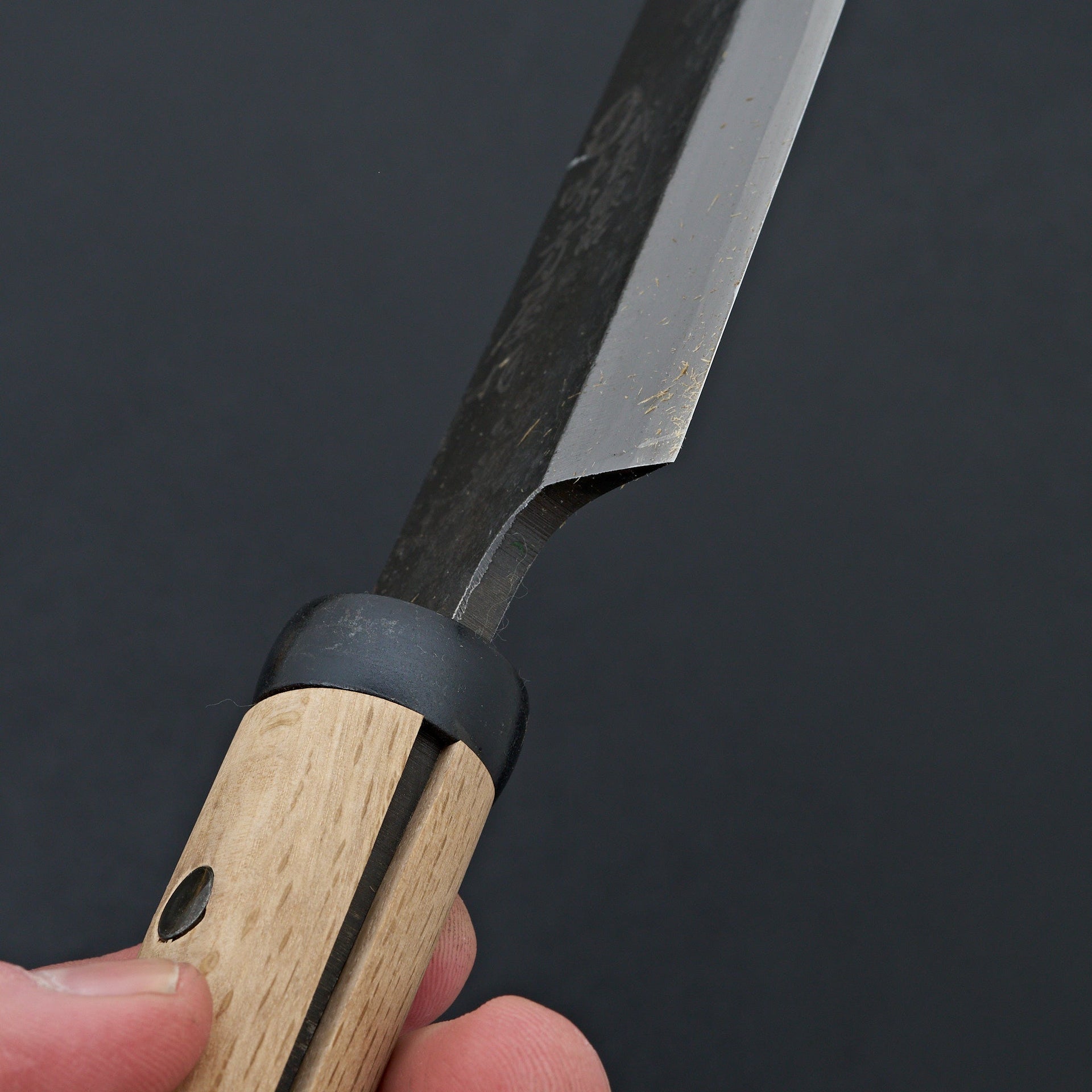 Ajikataya Kengata Hatchet 210mm Oak Handle (Single Bevel)-Knife-Hitohira-Carbon Knife Co