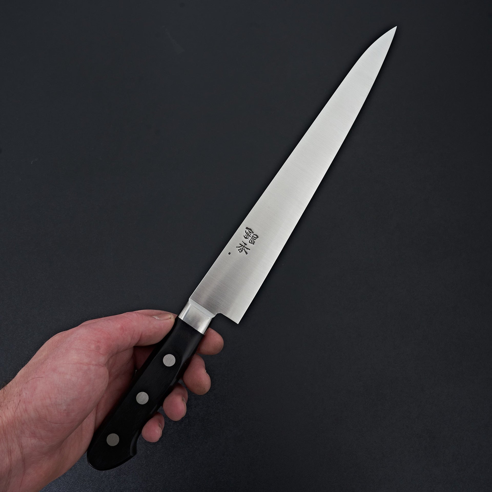 Ashi Ginga Stainless Western Sujihiki 240mm-Knife-Ashi Hamono-Carbon Knife Co