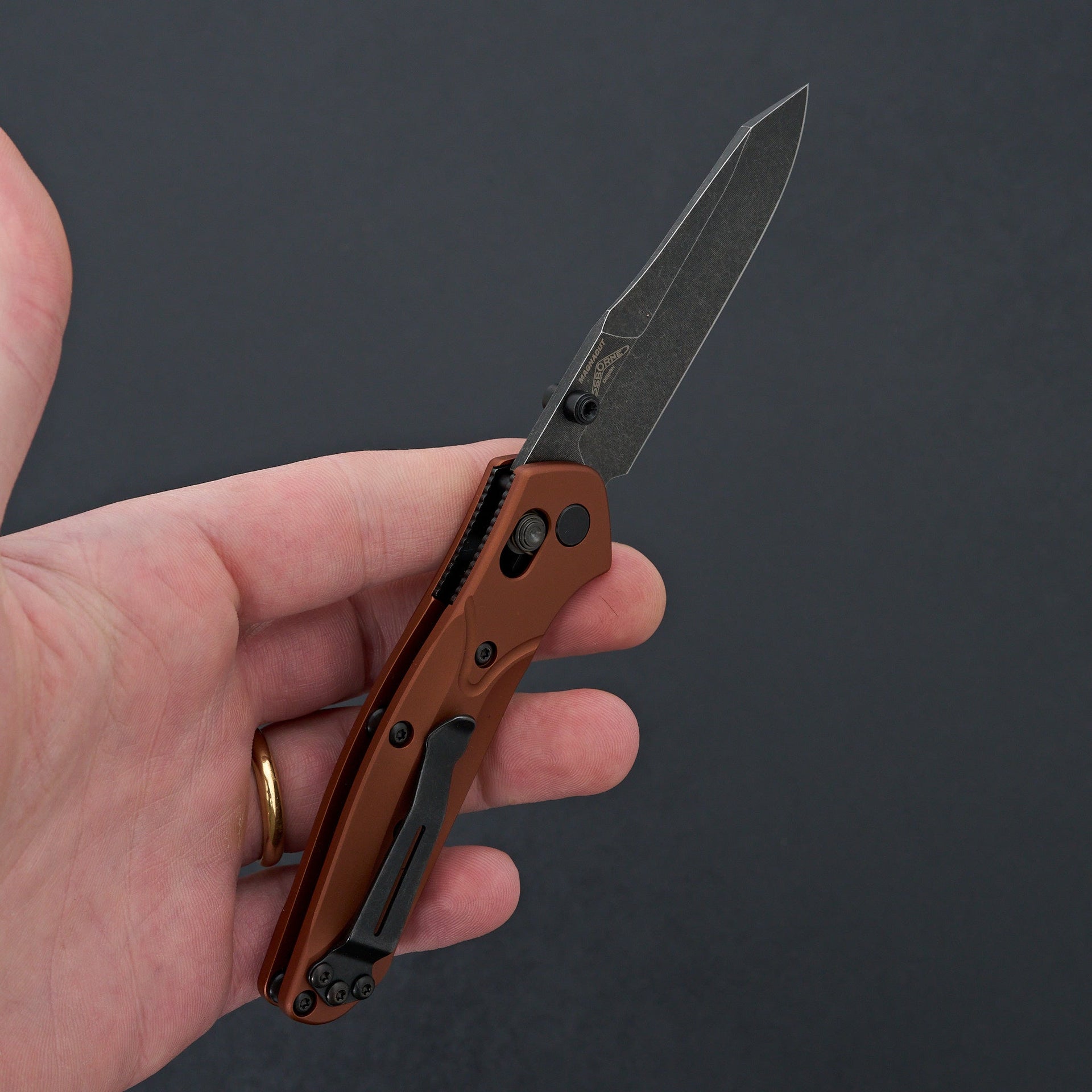 Benchmade 945 Mini Osborne Burnt Copper Aluminum-Knife-Benchmade-Carbon Knife Co