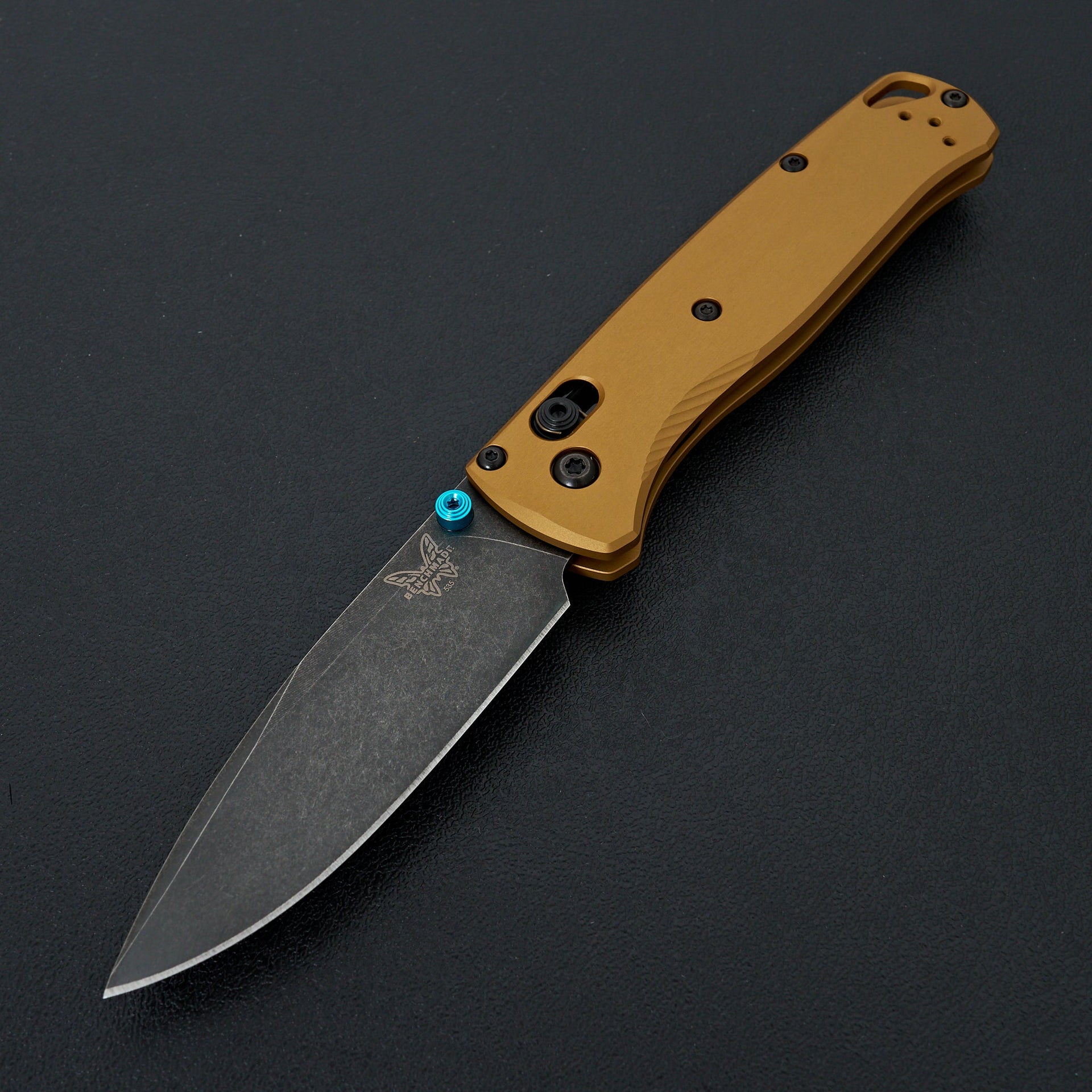 Benchmade Bugout Burnt Brass Alminum-Knife-Benchmade-Carbon Knife Co