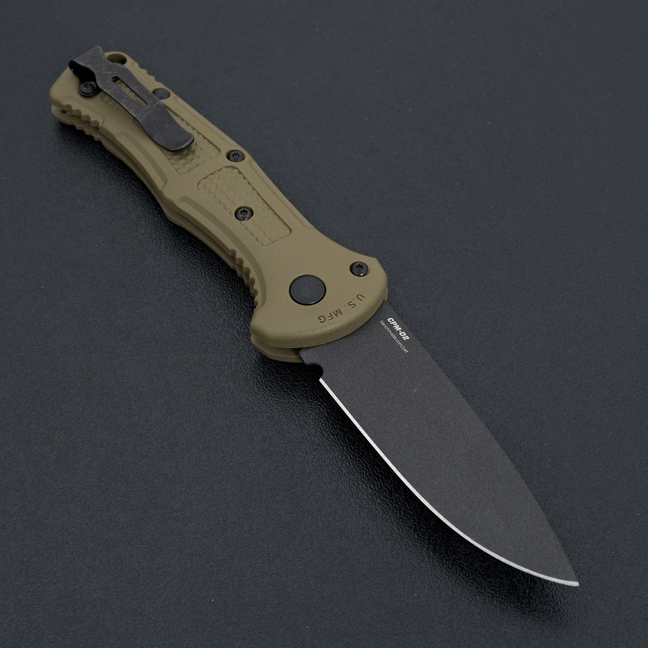 Benchmade Mini Claymore Automatic Knife Ranger Green Grivory-Knife-Benchmade-Carbon Knife Co