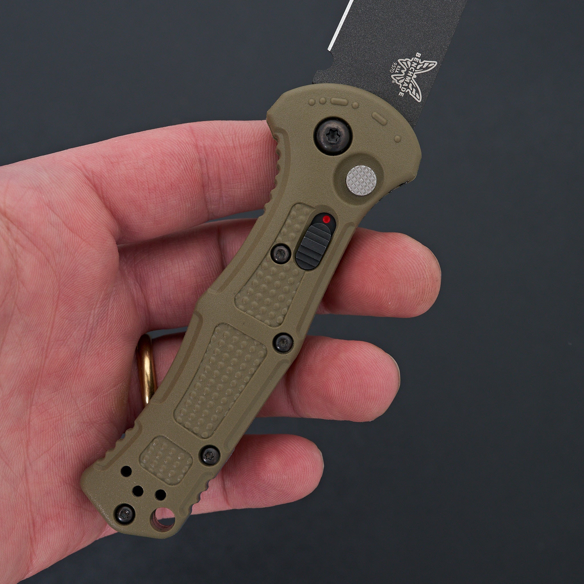 Benchmade Mini Claymore Automatic Knife Ranger Green Grivory