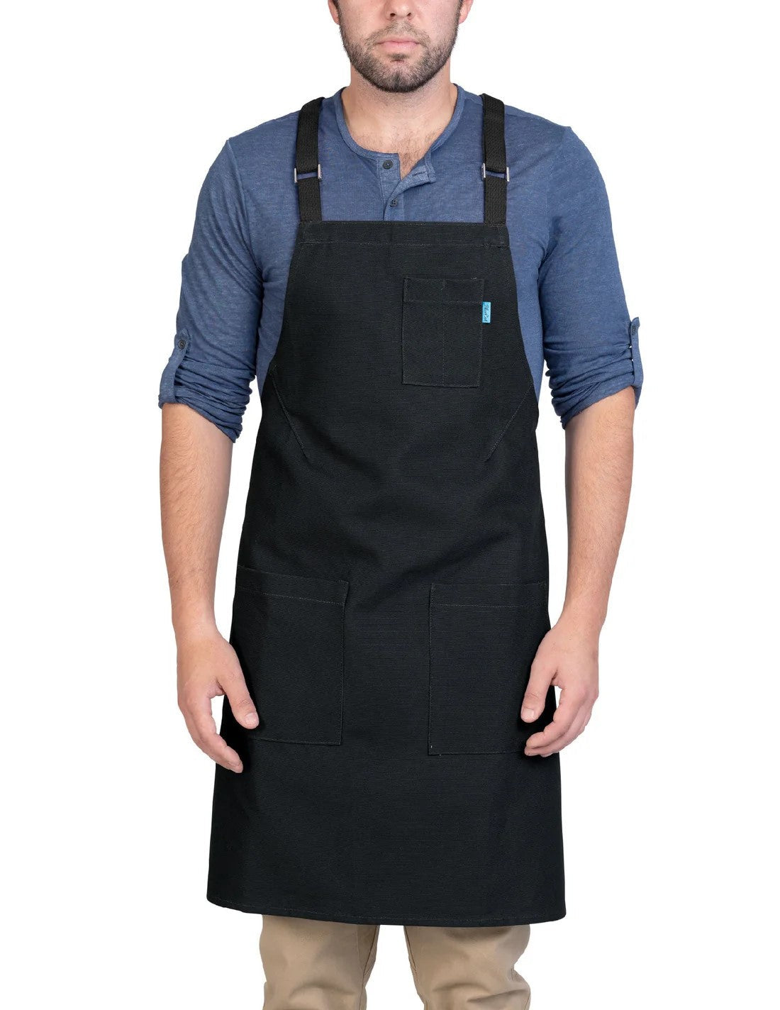 BlueCut Apron Lucca Crossback Apron - Black-Aprons-Blue Cut Aprons-Carbon Knife Co