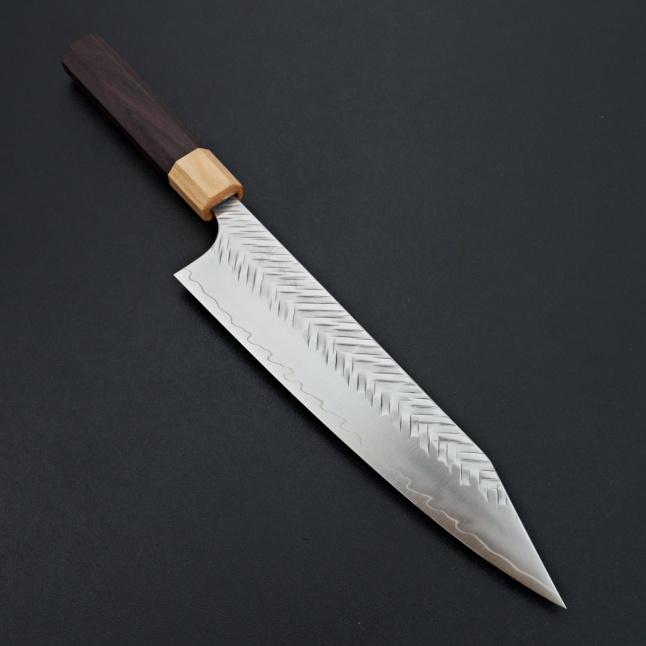 Yoshimi Kato SPG STRIX V-Hammered Kiritske Gyuto 210mm