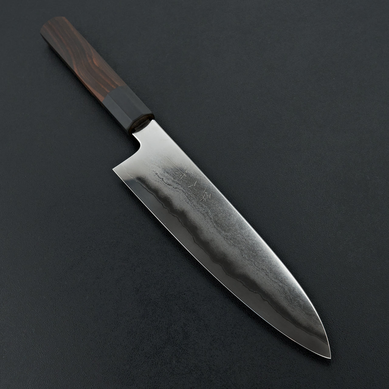 Tetsujin Silver #3 Metal Flow Gyuto 210mm Taihei Makassar Ebony Handle