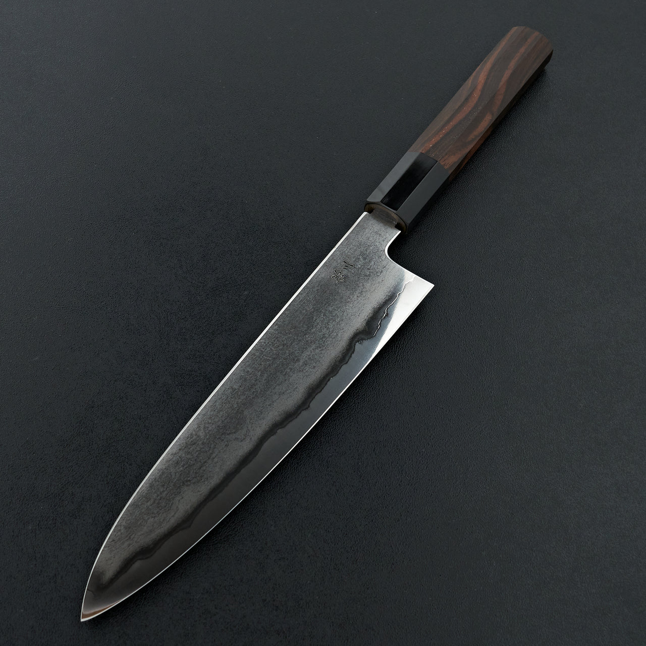 Tetsujin Silver #3 Metal Flow Gyuto 210mm Taihei Makassar Ebony Handle