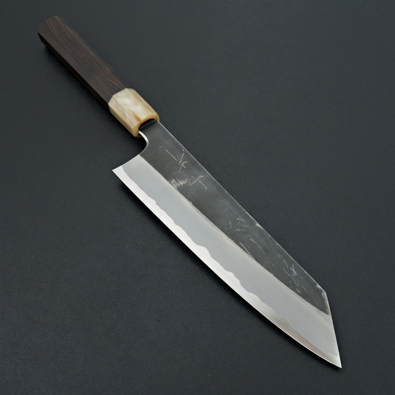 Hitohira Togashi Blue #2 Kurouchi Kiritsuke Gyuto 210mm Ebony Handle