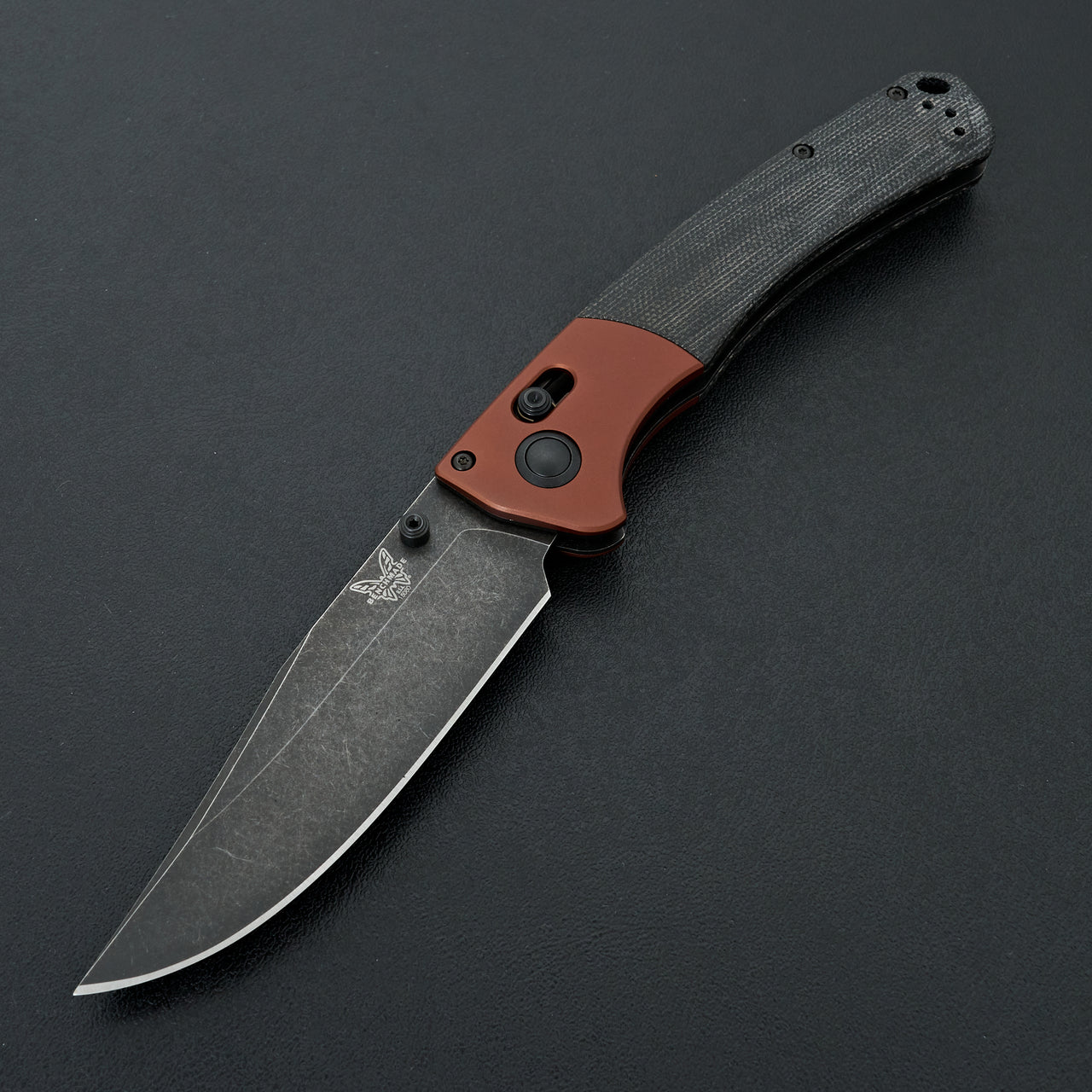 Benchmade Crooked River Burnt Copper Aluminum & Black Micarta