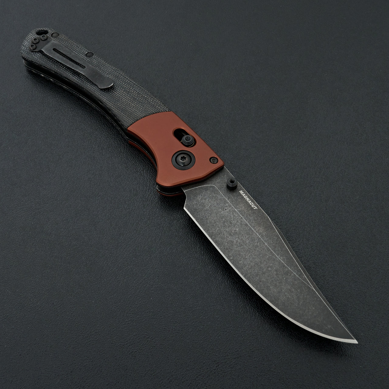 Benchmade Crooked River Burnt Copper Aluminum & Black Micarta