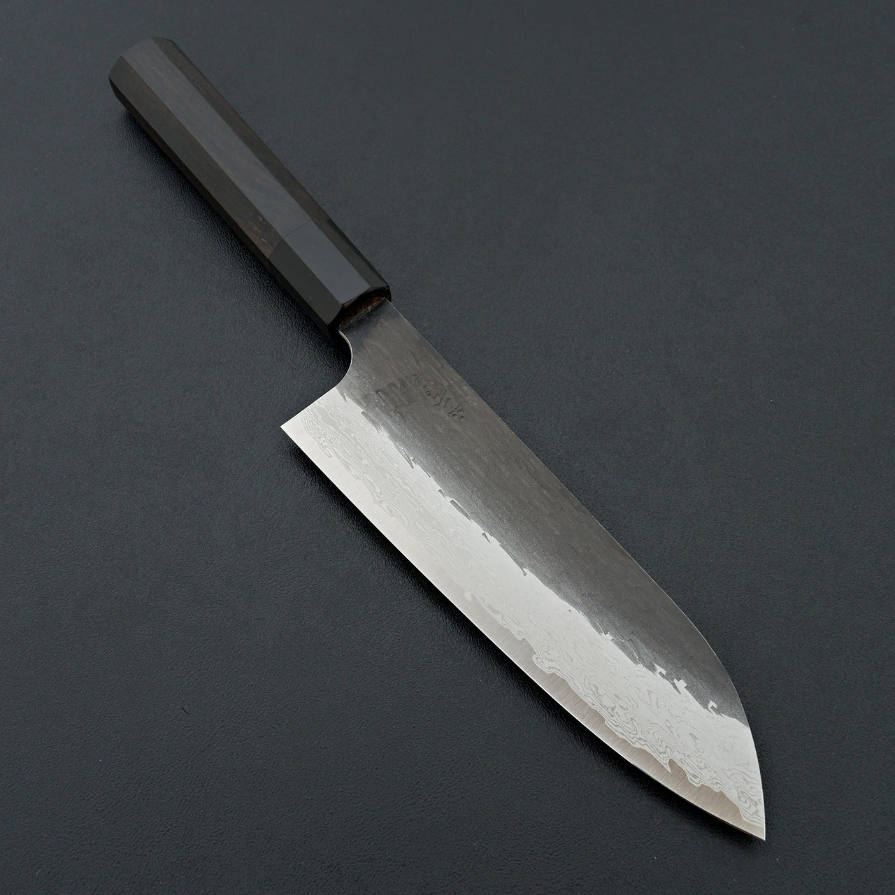 Nigara Hamono VG XEOS Kurouchi Damascus Santoku 180mm