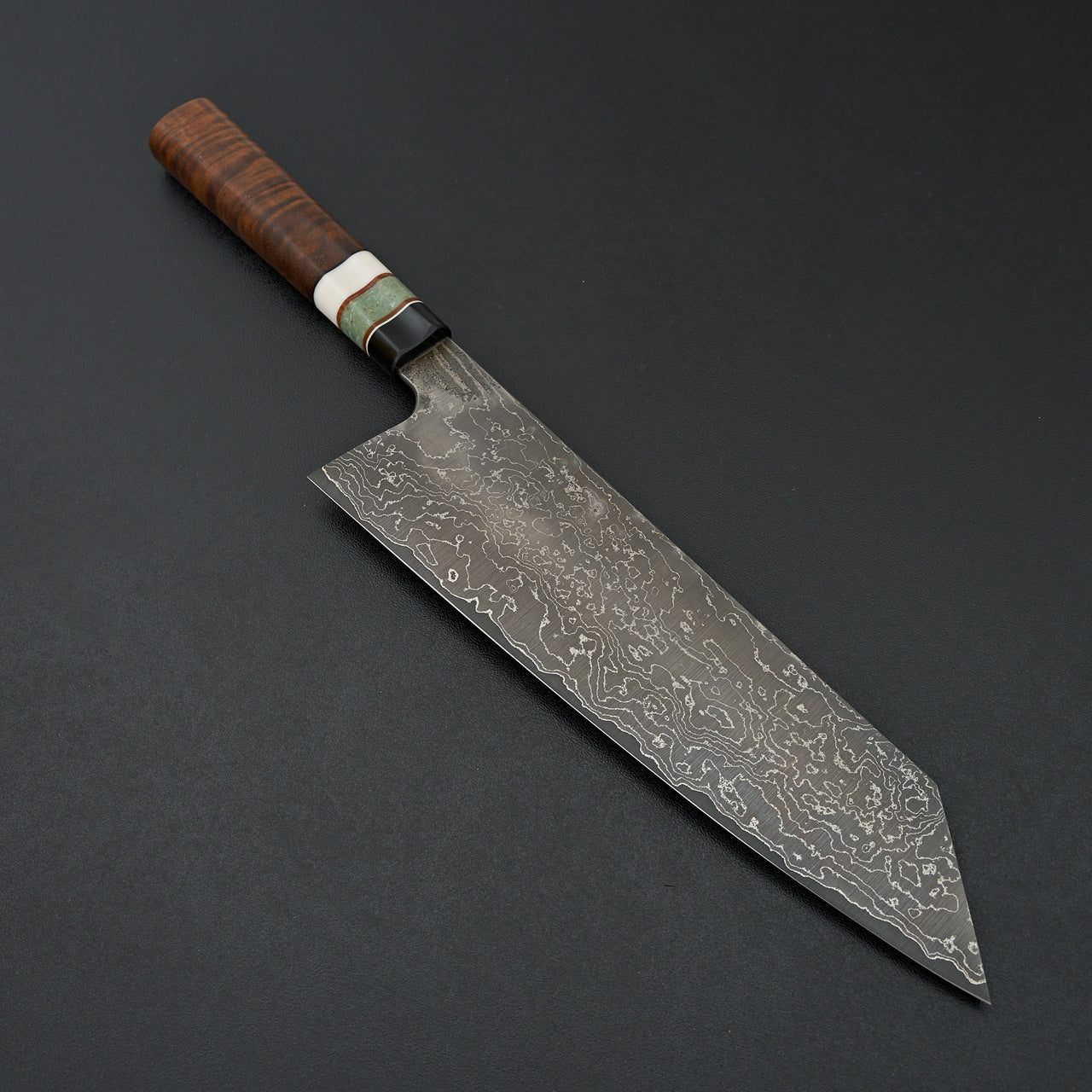 Acre Forge 240mm Damascus Ringed Gidgee Gyuto by Jamison Chopp
