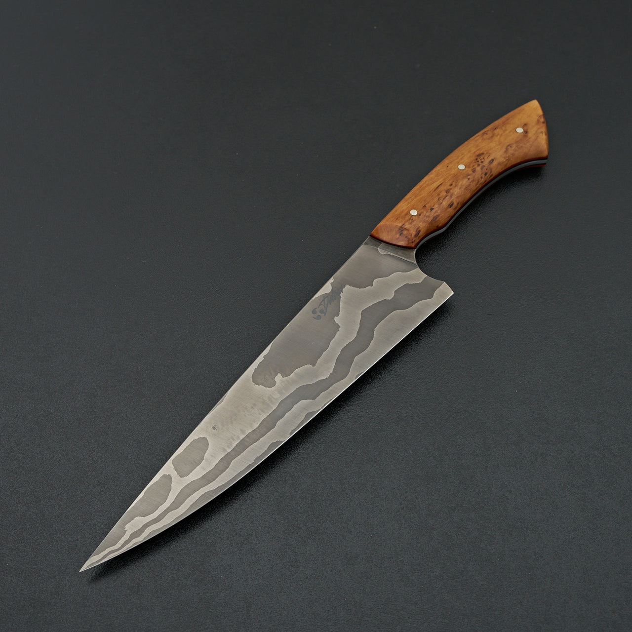 Acre Forge 180mm Damascus Birch Chef by Shamus