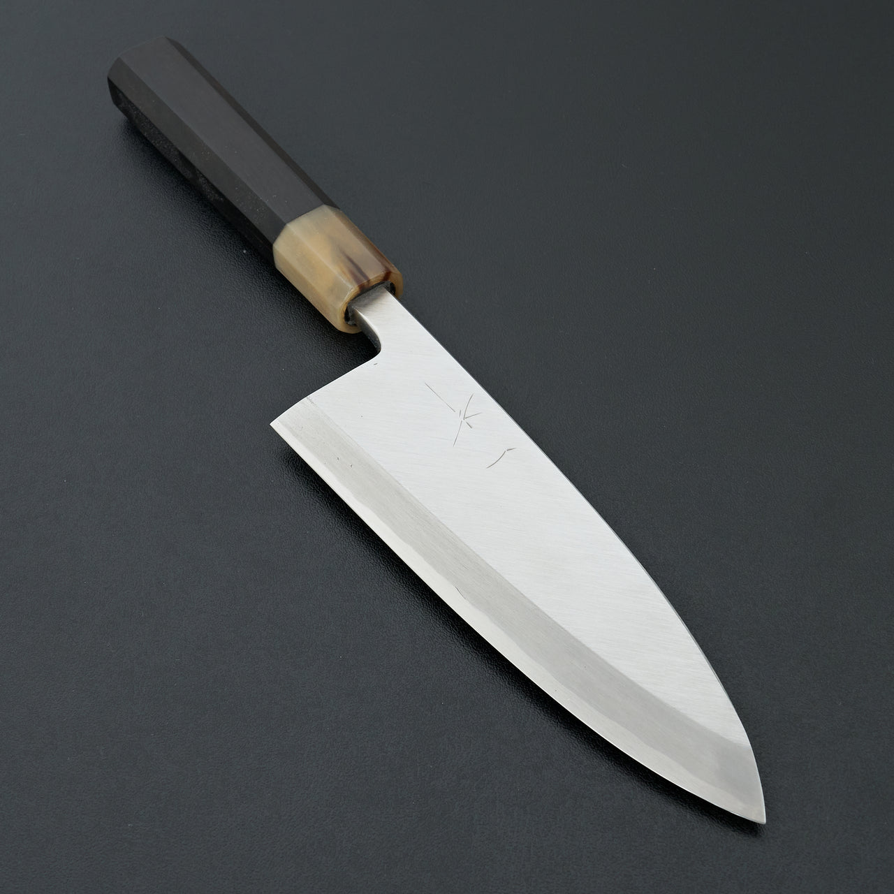 Hitohira Kikuchiyo Manzo Blue #2 Deba 165mm Ebony Handle (Saya)