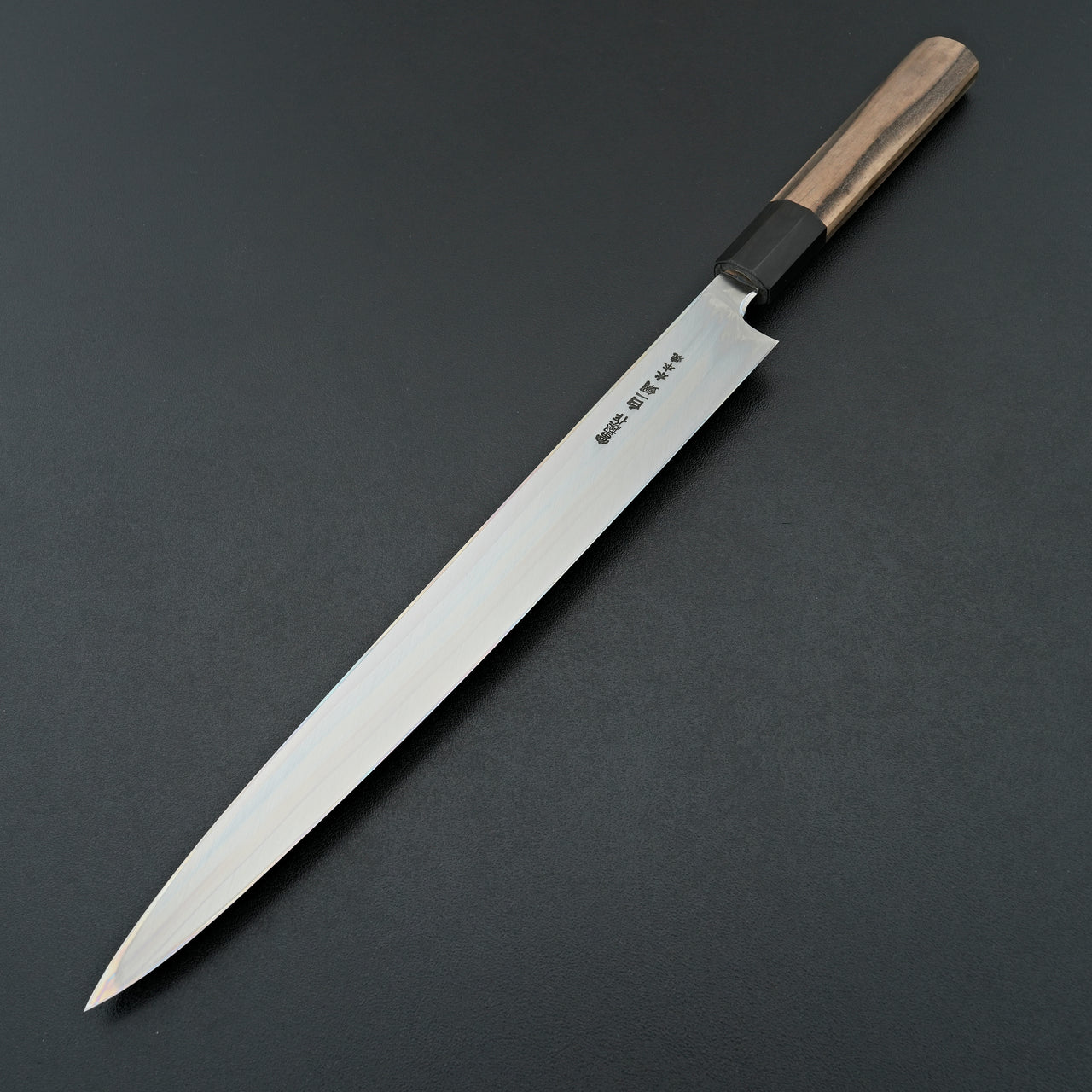 Hitohira Togashi White #1 Sanbonsugi Mizu Honyaki Yanagiba 300mm Kurokaki Persimmon Handle (Saya)