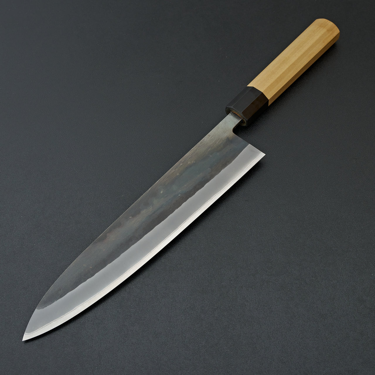 Hitohira TD Blue #2 Stainless Clad Kurouchi Gyuto 240mm Ho Wood Handle