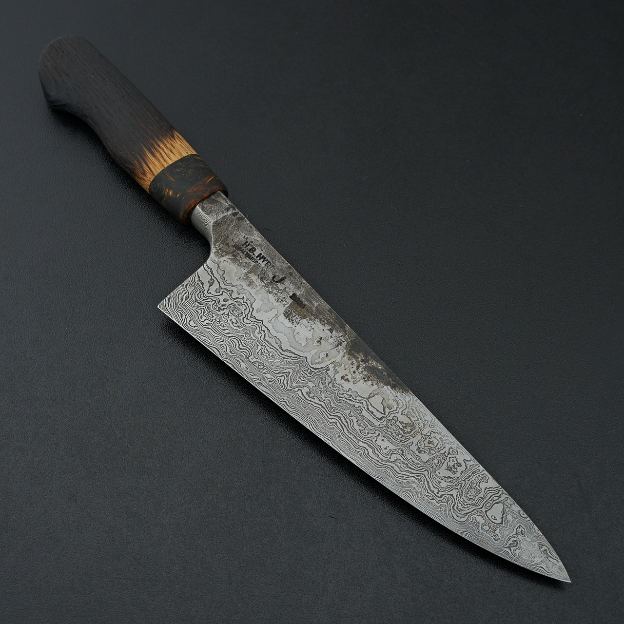 Hyde Handmade Burnt Oak Damascus Chef 200mm