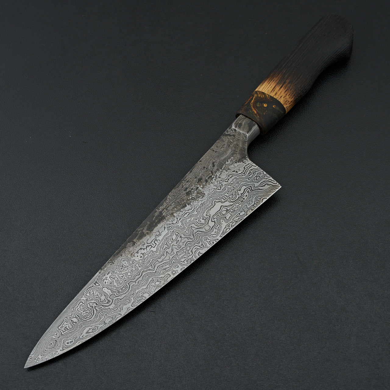 Hyde Handmade Burnt Oak Damascus Chef 200mm