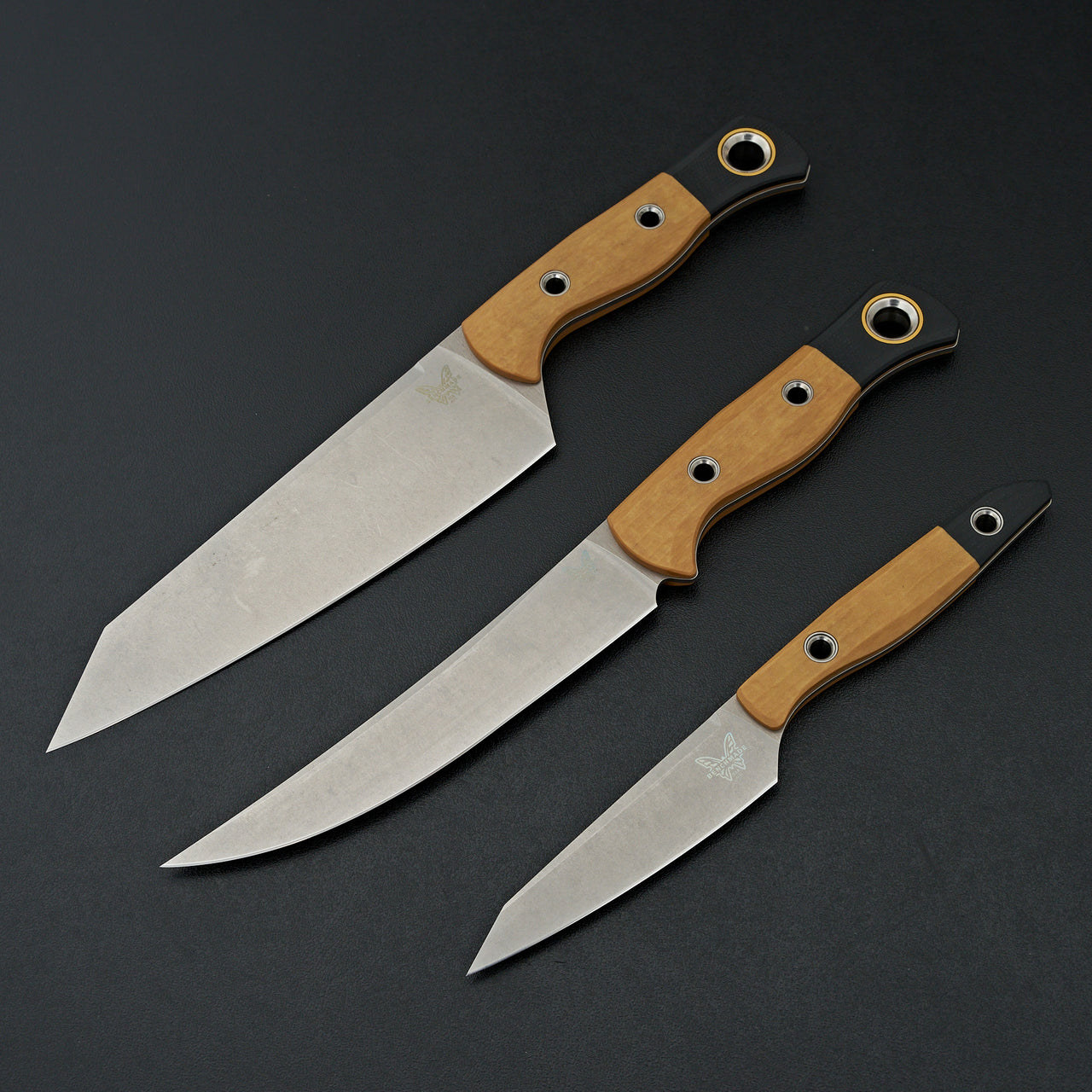 Benchmade 3 Piece Set Kitchen Knives Maple Valley Richlite