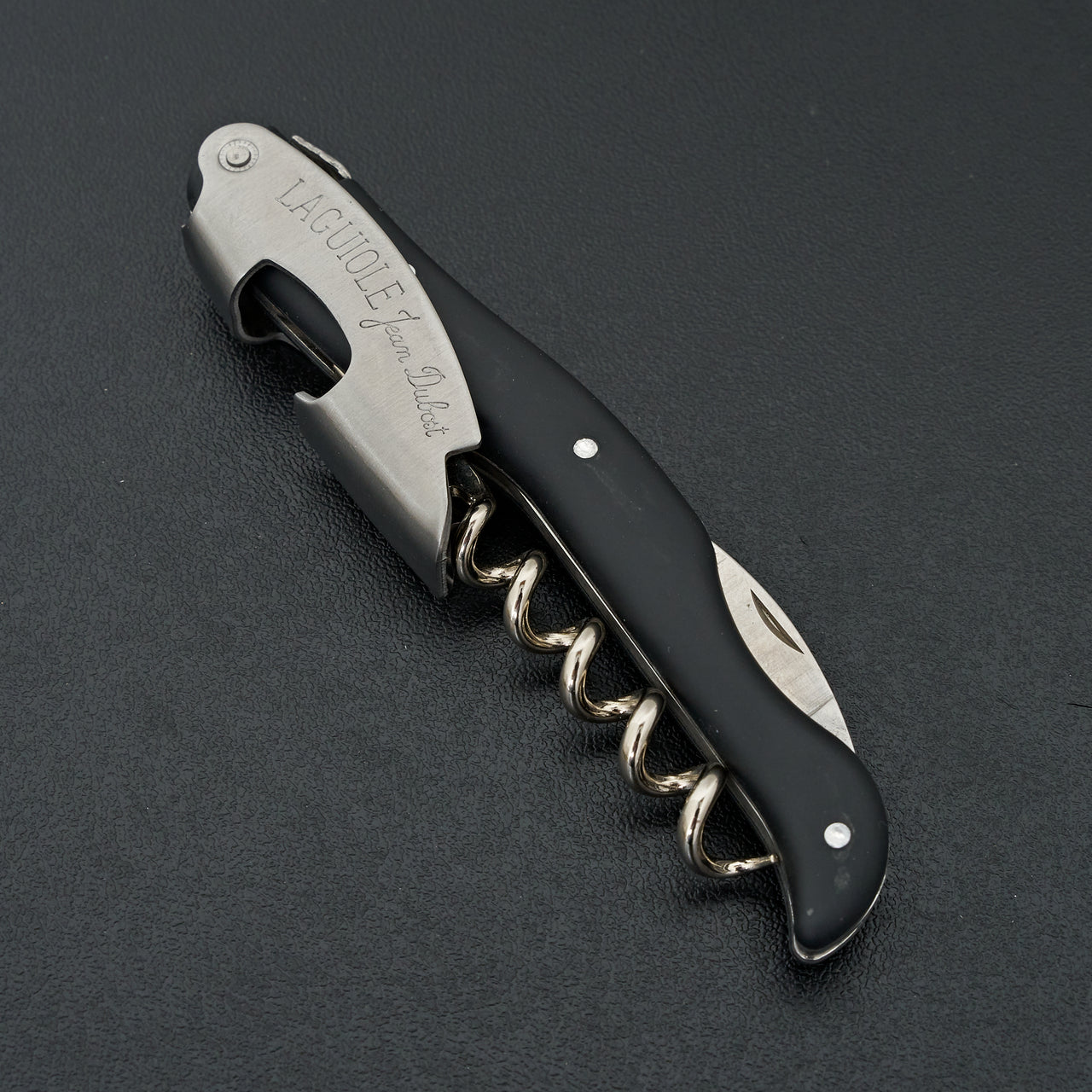 Laguiole Jean Dubost Wine Waiter, Metal Box Black ABS Handle