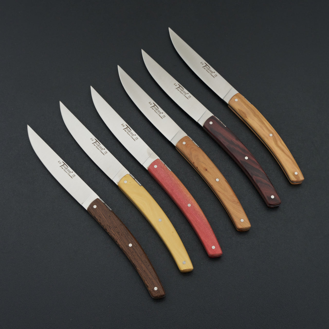Le Thiers Pirou Assorted Wood 6 Piece Table Knife Set