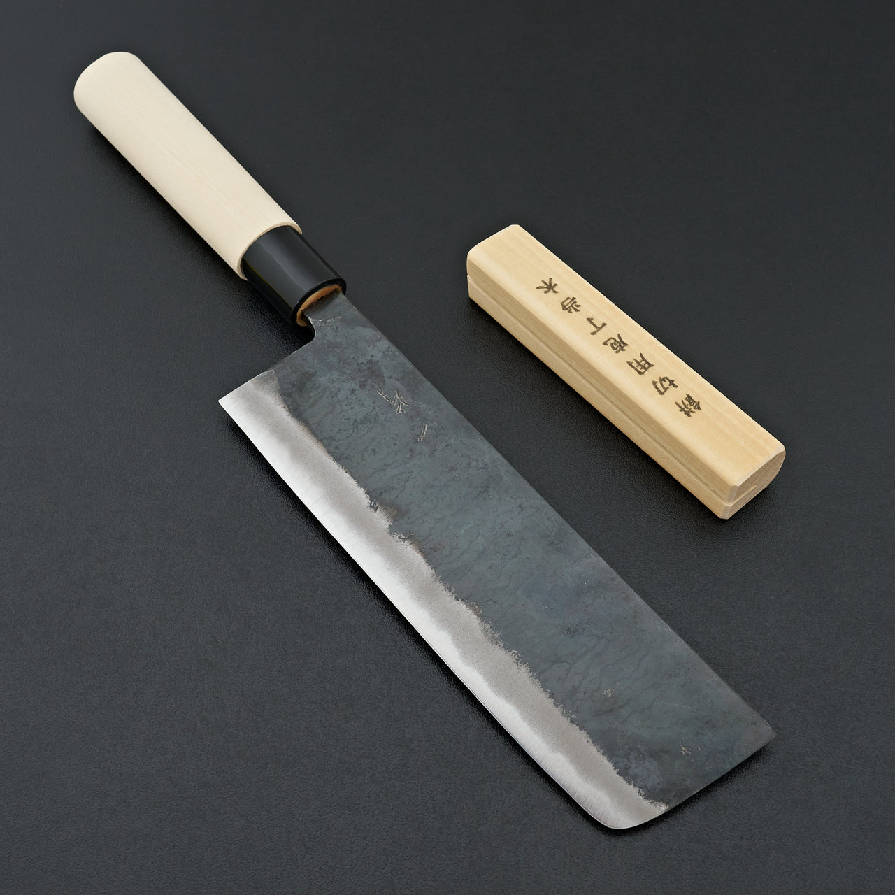Hitohira Kurouchi White #2 Mochi Kiri 185mm Poplar Handle