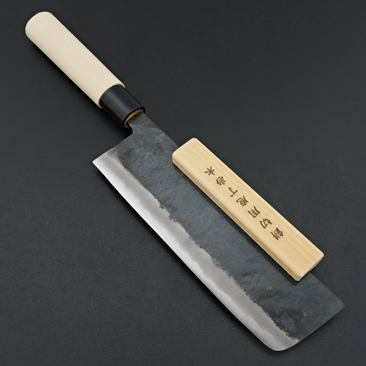 Hitohira Kurouchi White #2 Mochi Kiri 185mm Poplar Handle