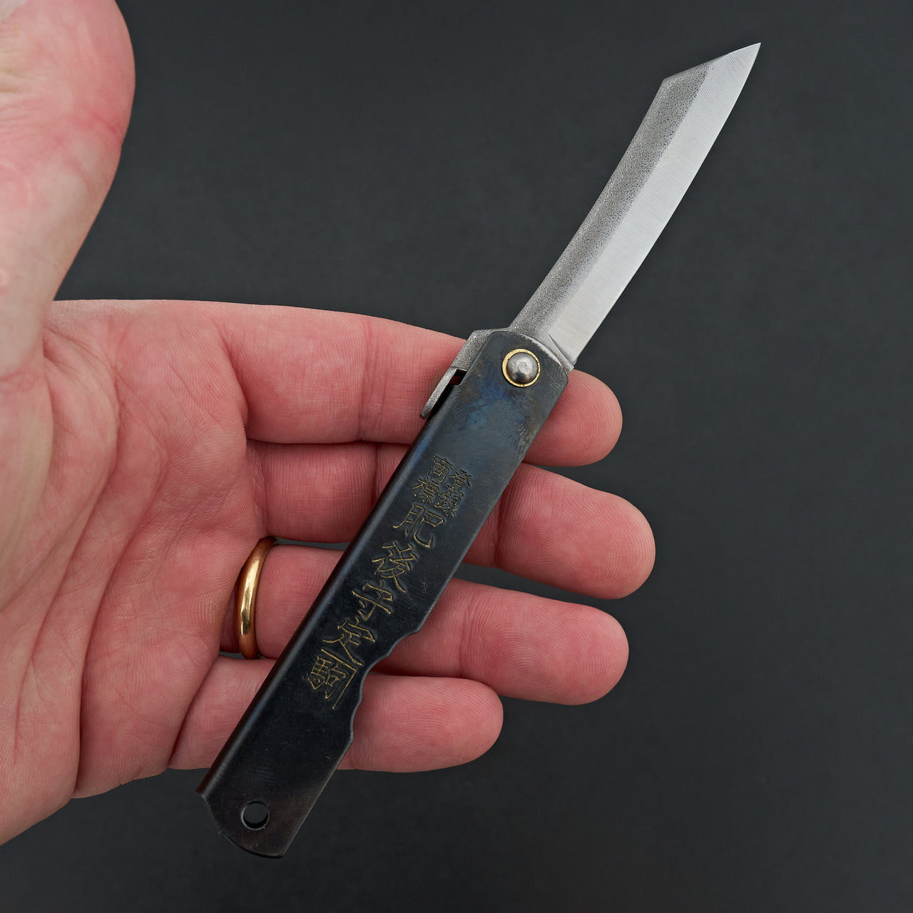 Higonokami Mono Folding Knife Large Iron Handle (Black Handle)