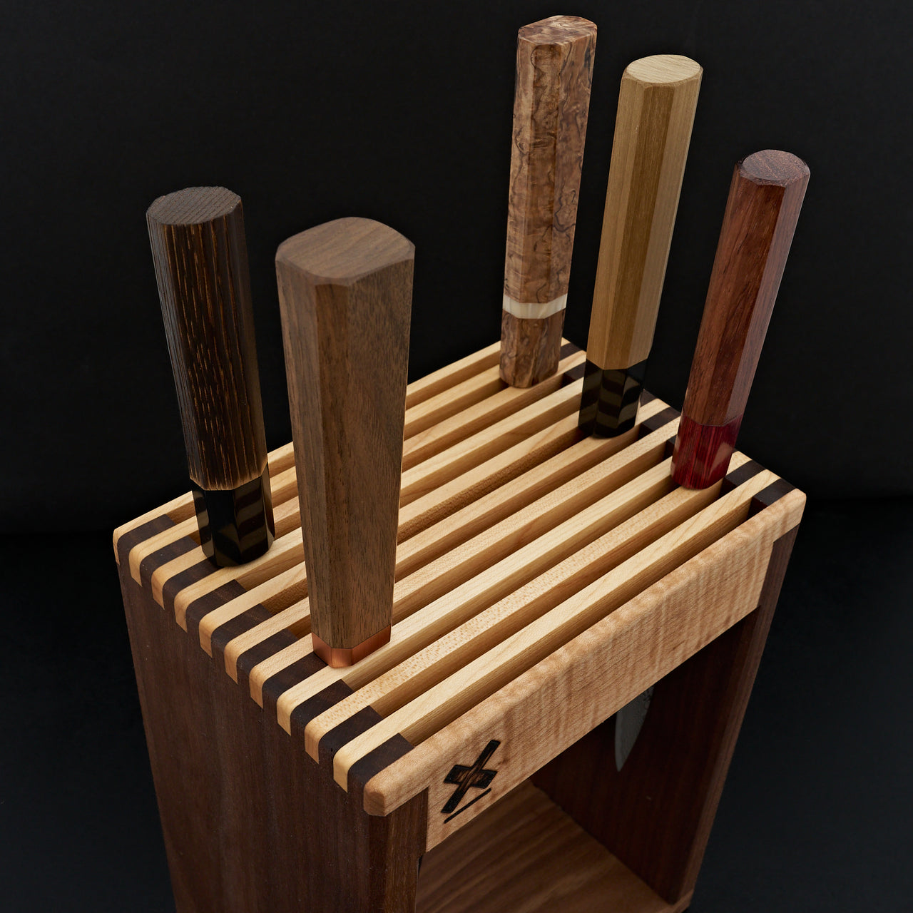 Negative Design Co Knife Rack Walnut