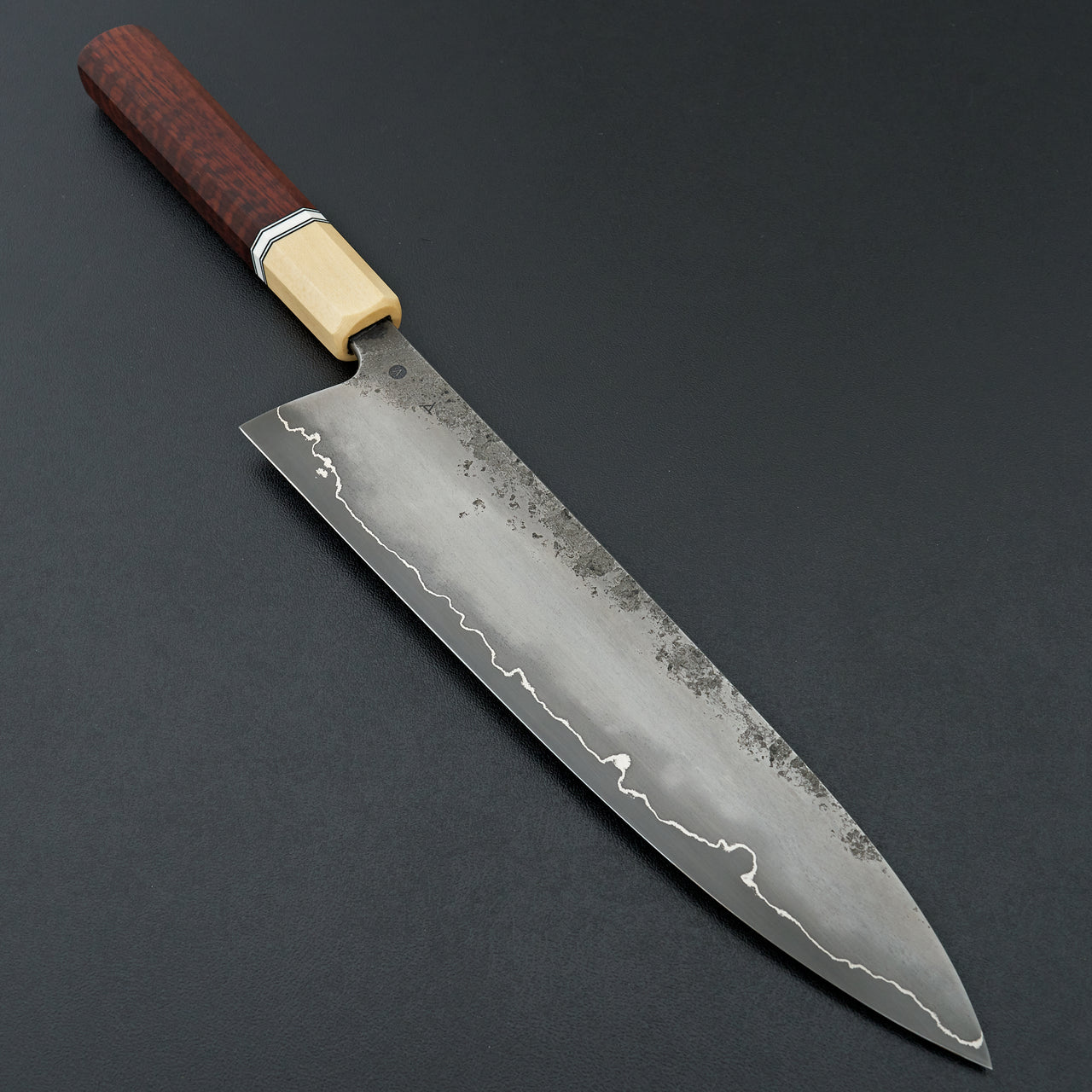 Acre Forge 9.5" Sanmai Gyuto Snakewood and Holly by Jamison