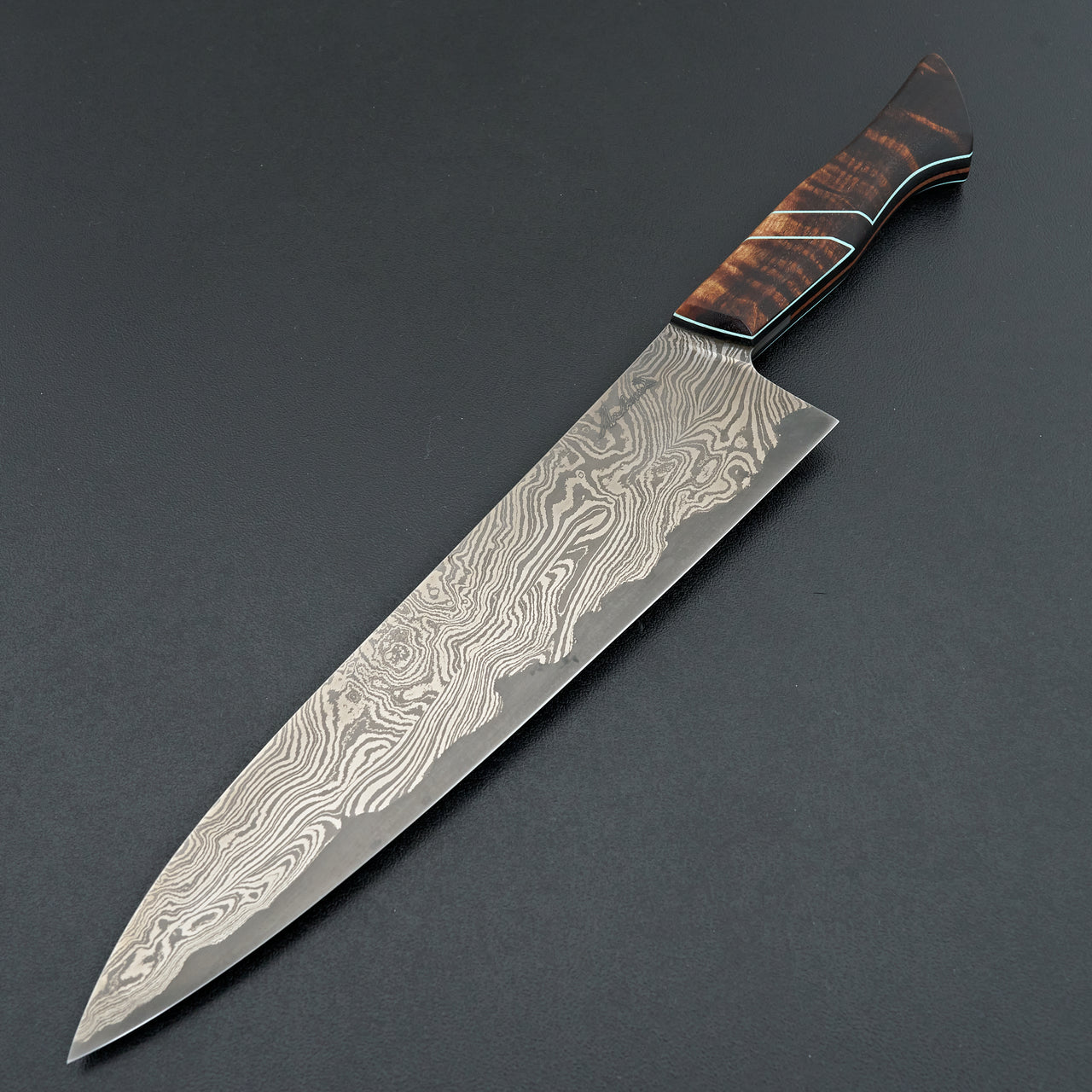 Acre Forge 8.5" Damascus Gyuto Tasmanian Blackwood by Adam