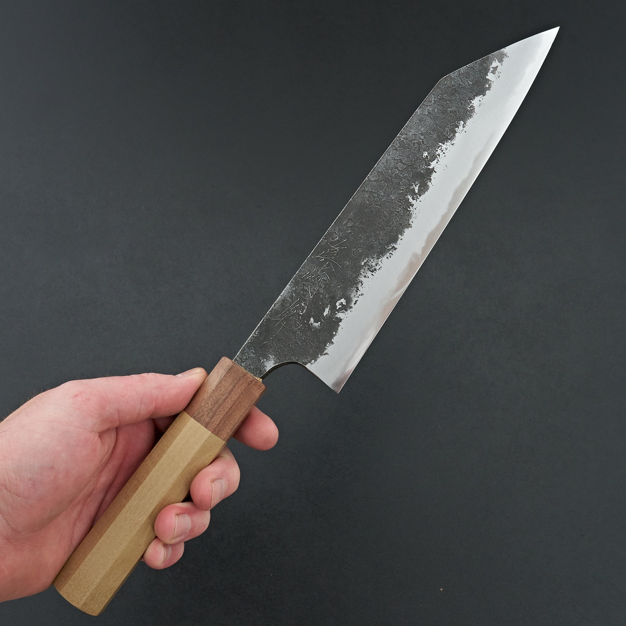 Mazaki White#2 Kuro Nashiji Kiritsuke Gyuto 210mm