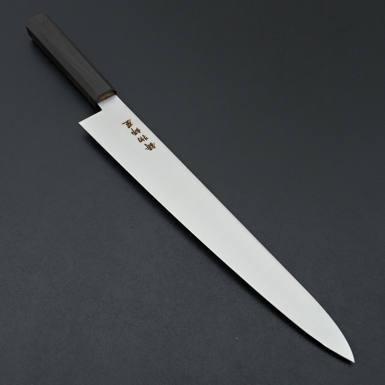 Hitohira Imojiya TH Stainless Sujihiki 240mm Ebony Handle (Wa)