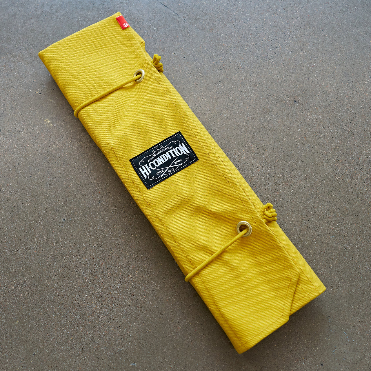 HI-CONDITION Hanpu Canvas 6 Pockets Knife Roll Mustard