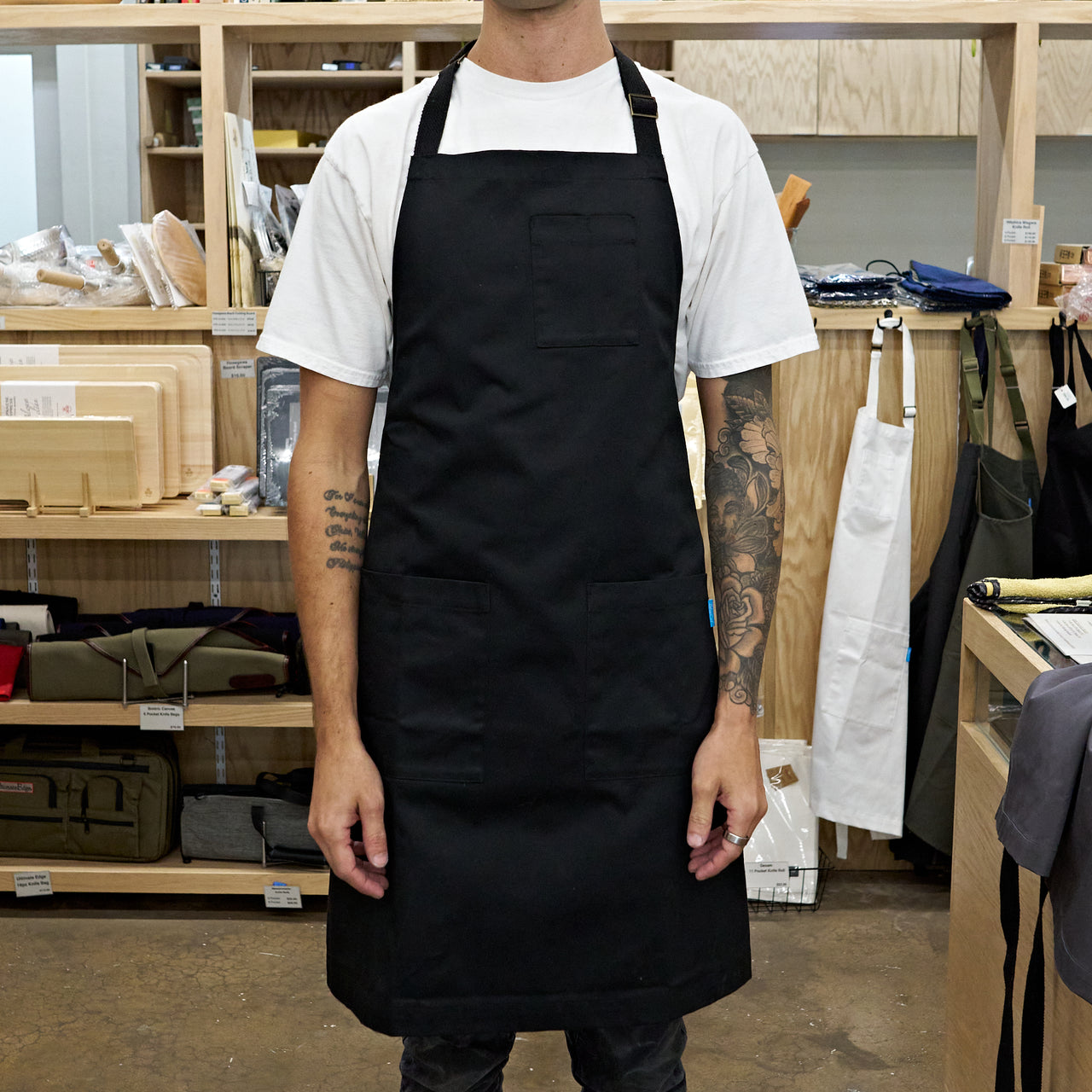 Bluecut Long Line Apron - Black