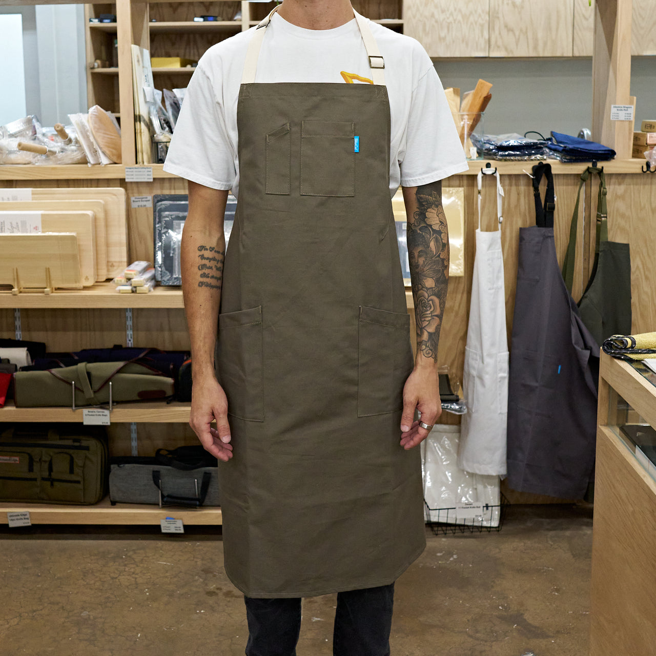 BlueCut Apron El Jefe Canvas Bay Leaf