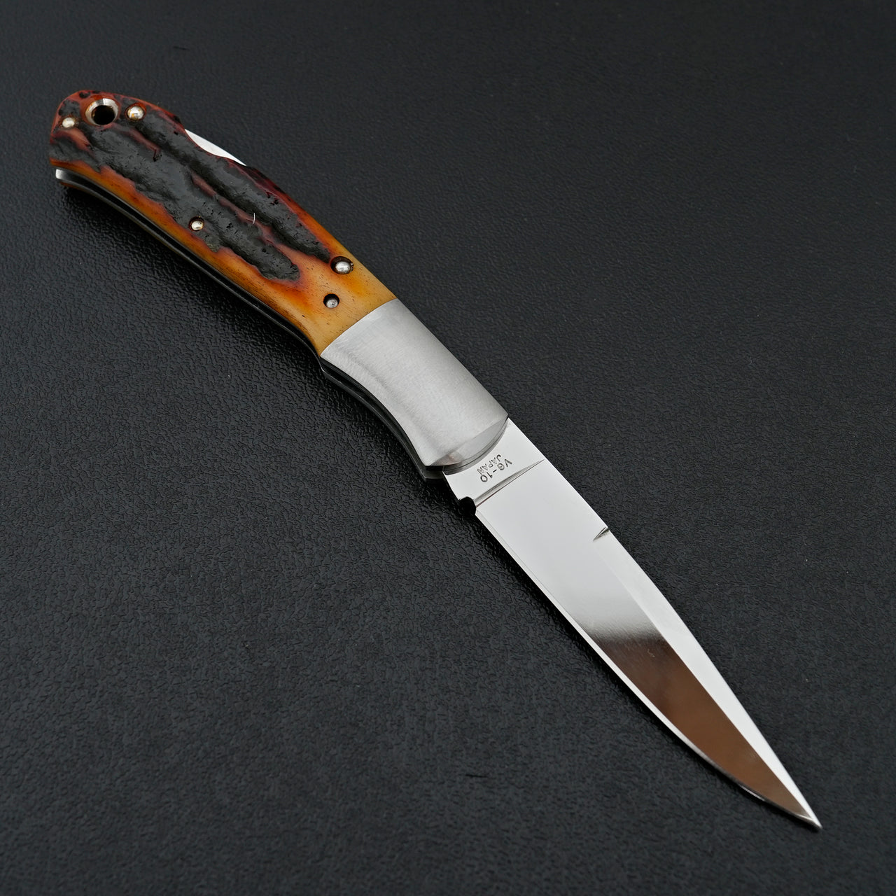 MOKI Kronos Folding Knife Stag Bone Handle (Medium)