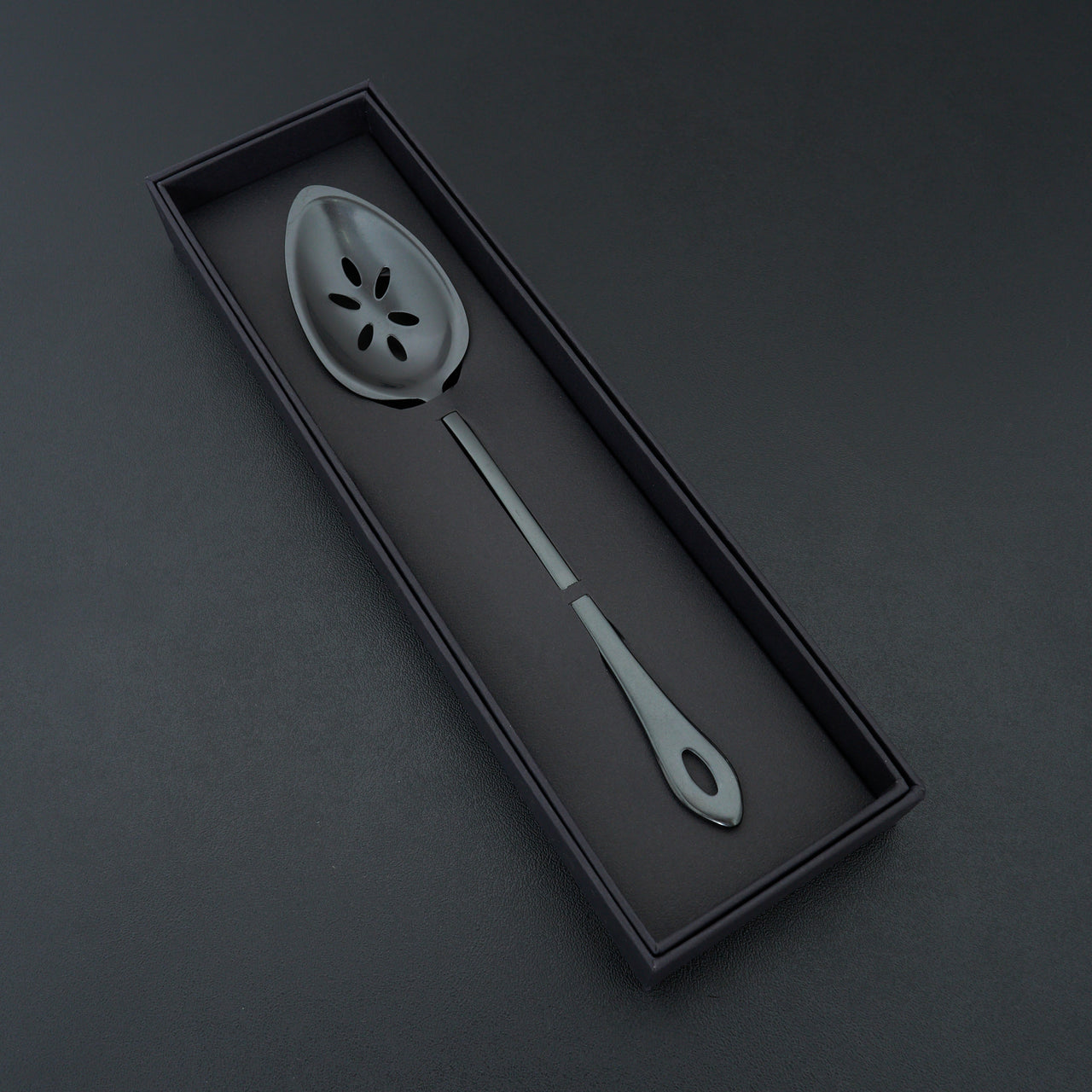 Gestura 00 Slotted Gunmetal Spoon