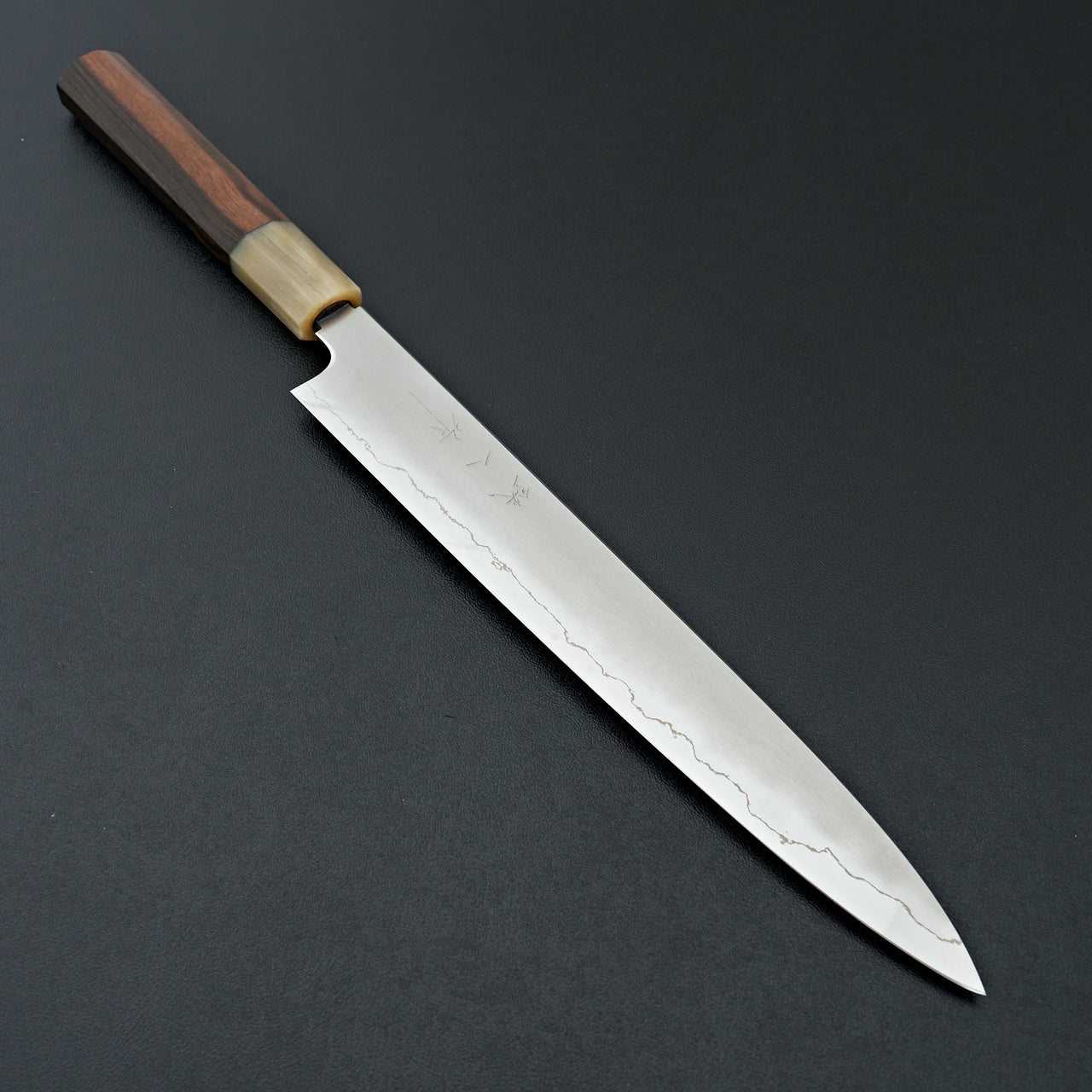 Tetsujin Silver #3 Kasumi Sujihiki 240mm Taihei Makassar Ebony Handle