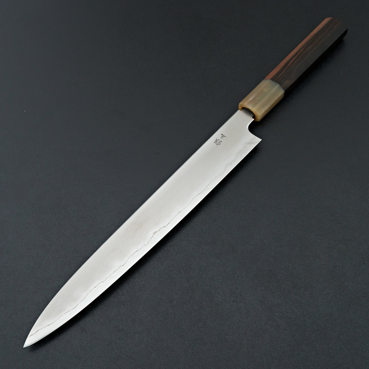 Tetsujin Silver #3 Kasumi Sujihiki 240mm Taihei Makassar Ebony Handle