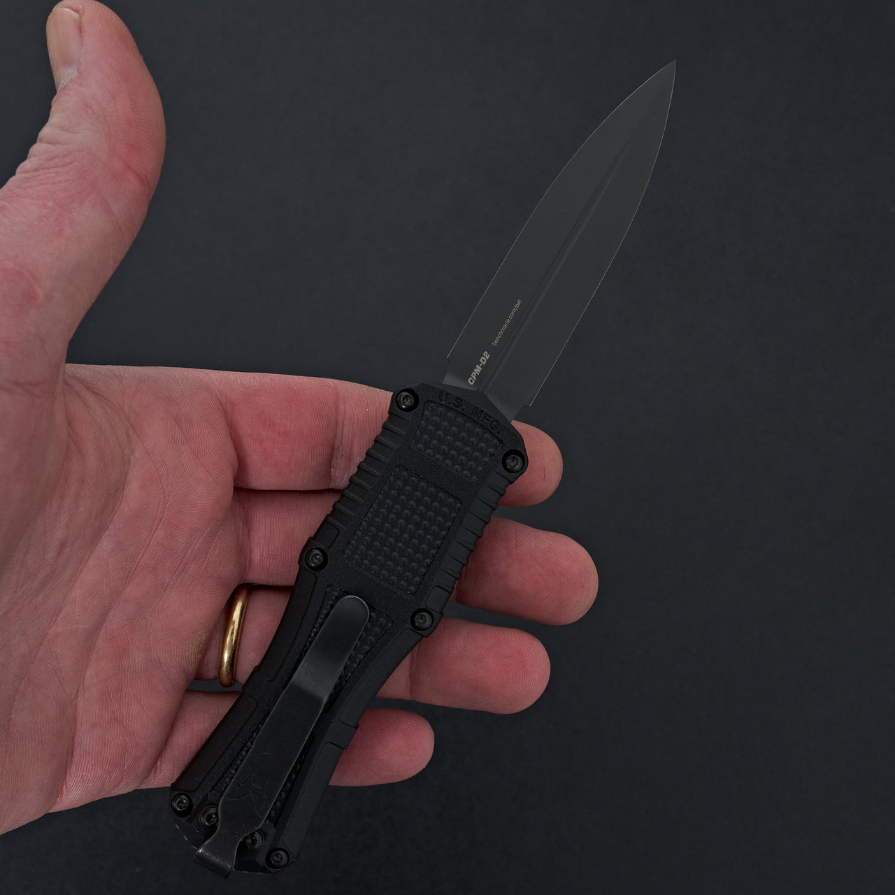 Benchmade Mini Claymore OTF Dagger Black Grivory