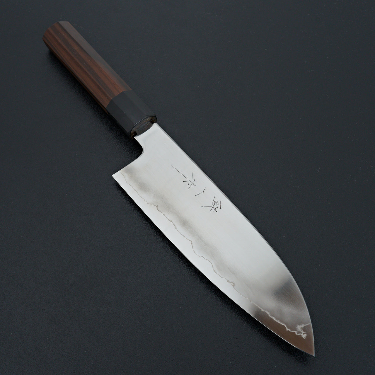 Tetsujin Silver #3 Ukiba Santoku 180mm Taihei Makassar Ebony Handle