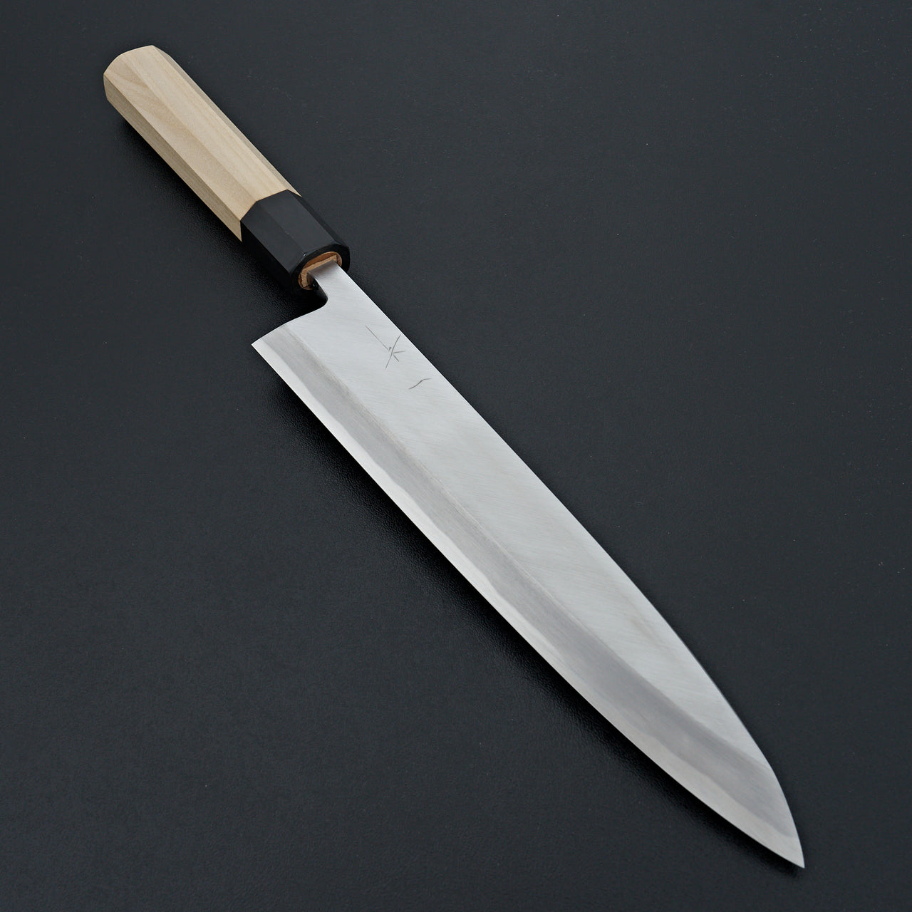 Hitohira Kikuchiyo Manzo Blue #2 Mioroshi Deba 240mm Ho Wood Handle (Saya)