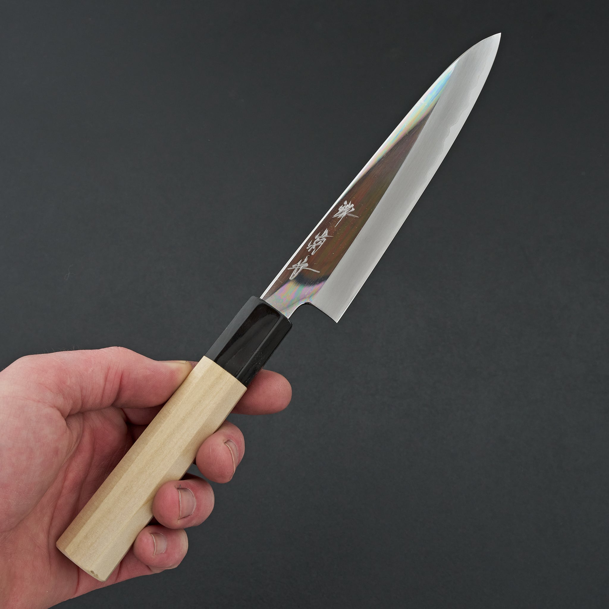 Sakai Kikumori Nakagawa White 1 Stainless Clad Mirror Petty 150mm