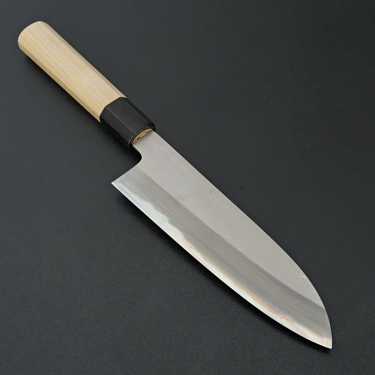 Sakai Kikumori Nakagawa White 1 Stainless Clad Kasumi Santoku 180mm